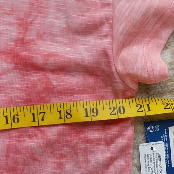 NWT Arizona Tie Dye Short Sleeve Top M Crabapple - Picture 13 of 14